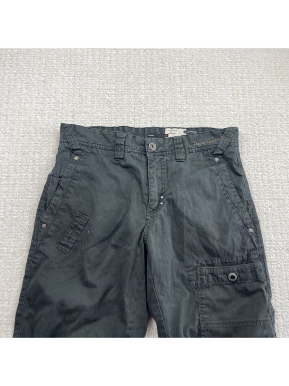 Men's Black Cargo Shorts - Casual Utility Style - Picture 2 of 7